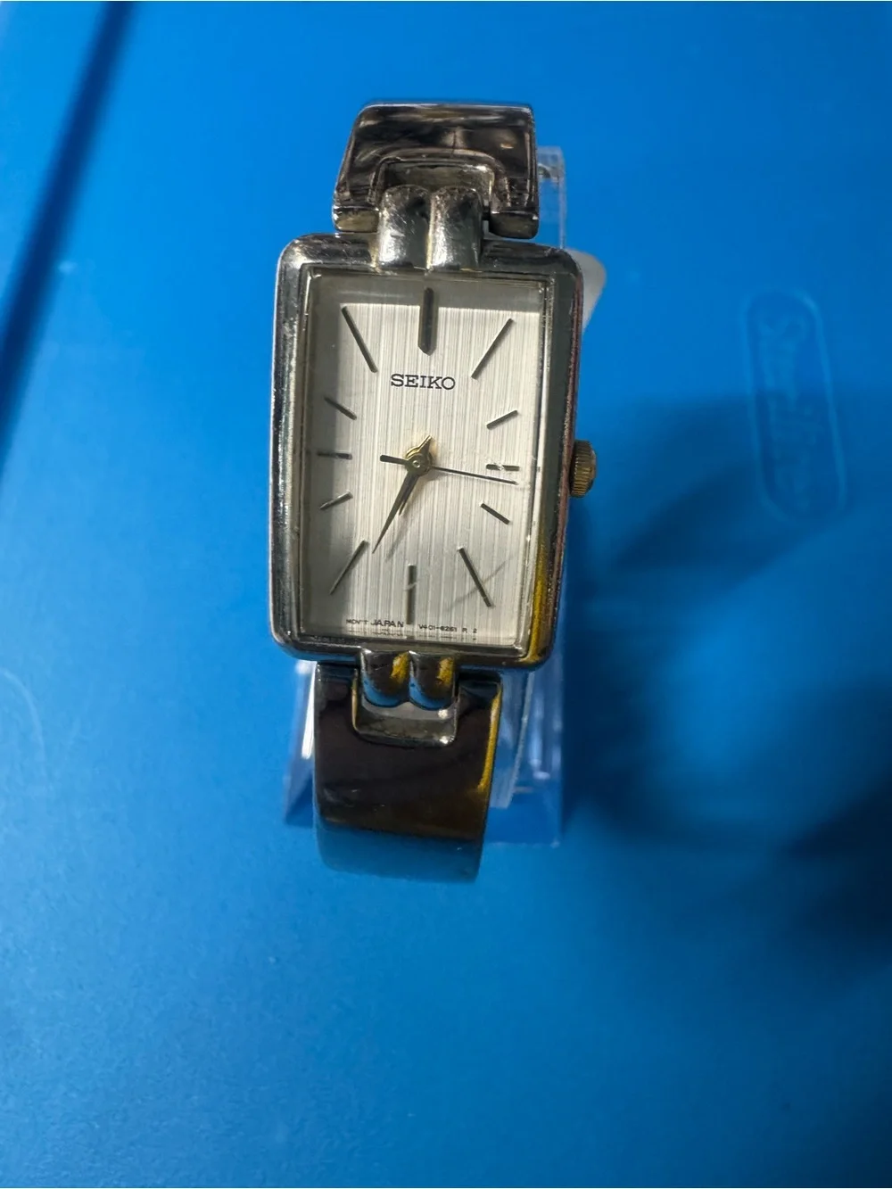 Seiko Silver Rectangular Bracelet Watch